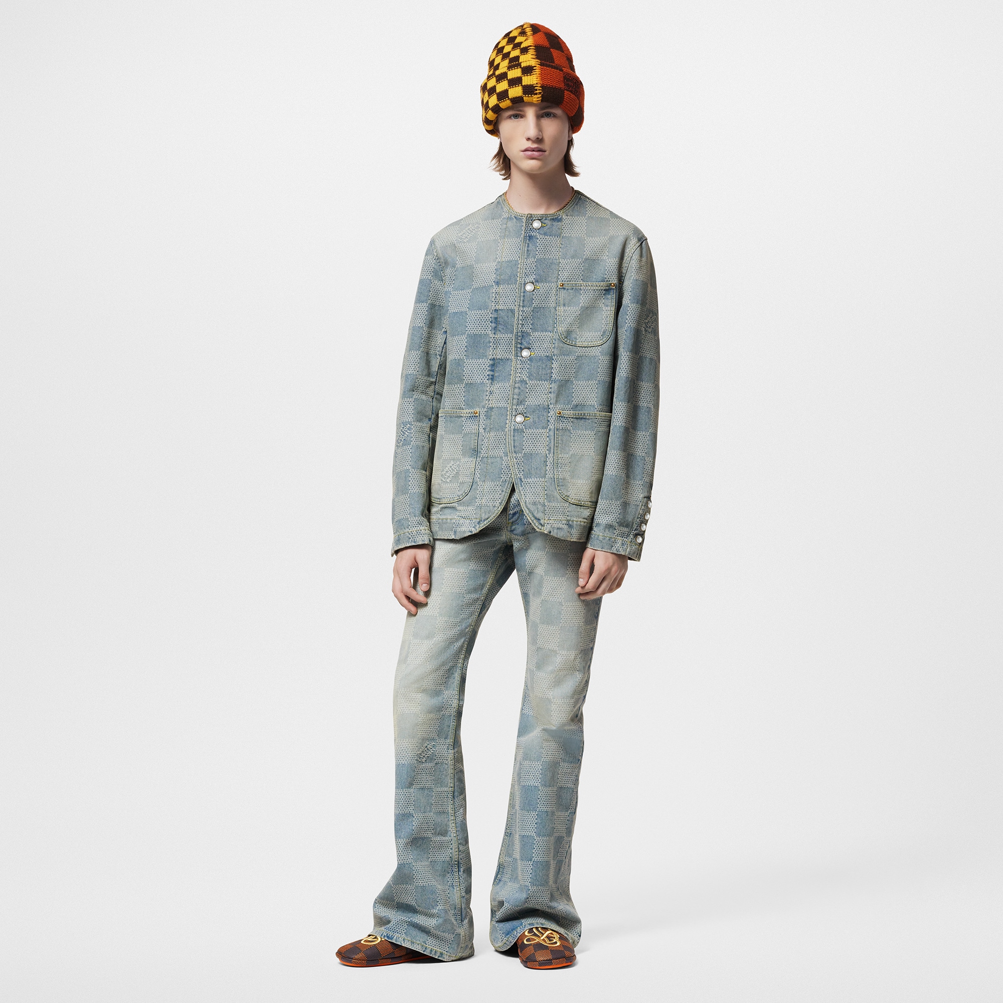 Damier Bootcut Denim Pants - Men - Ready-to-Wear | LOUIS VUITTON ®